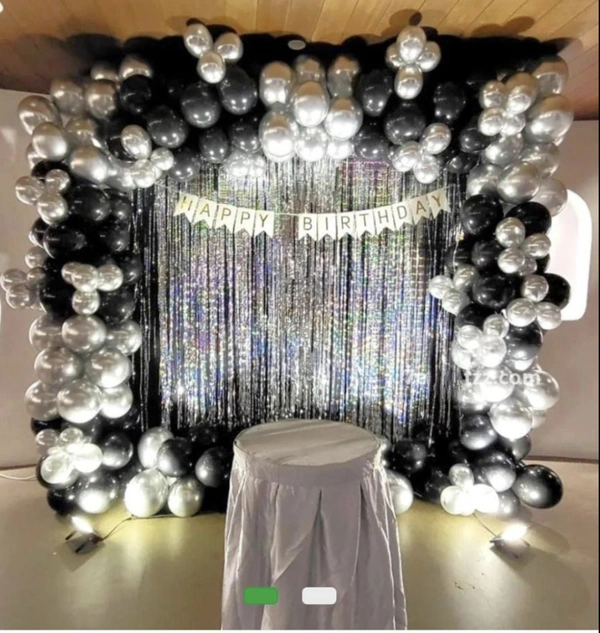 Black Silver Theme Decor 