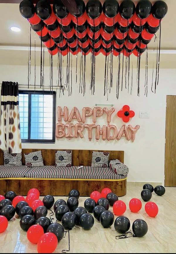 Red Black Romantic Decor 