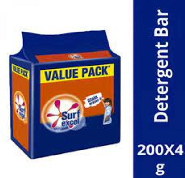 Surf Excel Detergent Bar - 200 g (Pack Of 4)