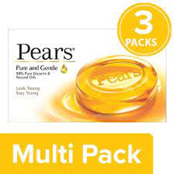 Pears Yellow - 125 g (Pack of 3)