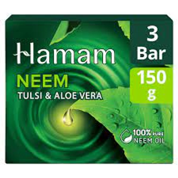 Hamam Neem, Tulsi Soap - 150 g (Pack of 3)