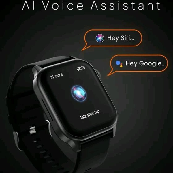 𝗙𝗶𝗿𝗲-𝗕𝗼𝗹𝘁𝘁 Rise Smartwatch - Bluetooth Calling, 123 Sports Modes, Voice Assistant, Black - Black
