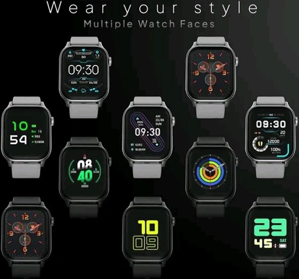 𝗙𝗶𝗿𝗲-𝗕𝗼𝗹𝘁𝘁 Rise Smartwatch - Bluetooth Calling, 123 Sports Modes, Voice Assistant, Black - Black