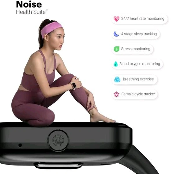 𝗡𝗼𝗶𝘀𝗲 Pulse Go Buzz Advanced Bluetooth Calling Smart Watch (Jet Black