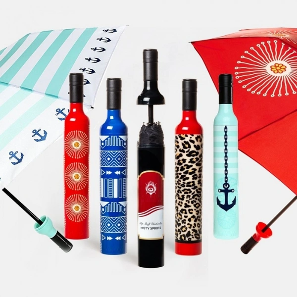 Bottle Umbrella - Green Pink Yellow White Blue