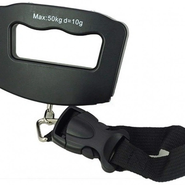 0548 Black Digital Portable Luggage Scale with LCD Backlight (50 kg)