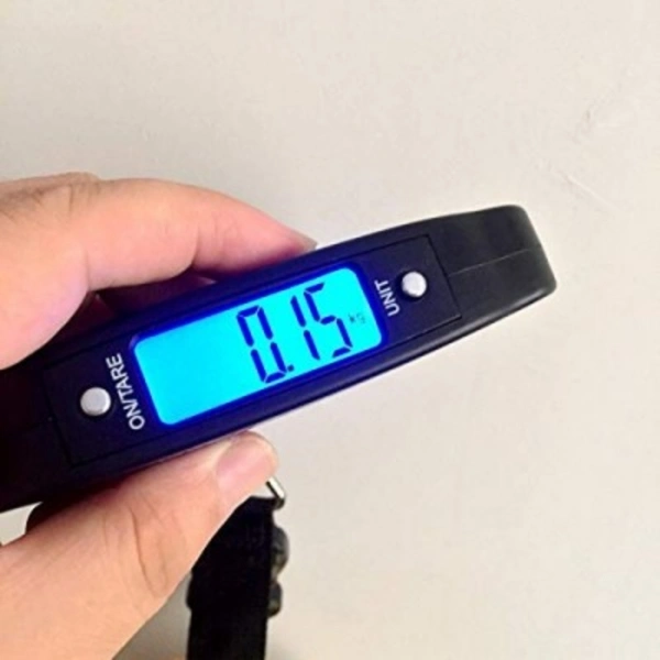 0548 Black Digital Portable Luggage Scale with LCD Backlight (50 kg)