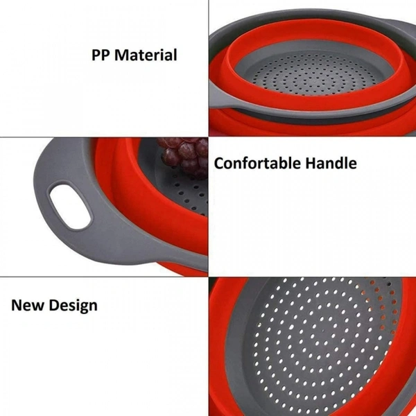 Flodable Silicon Food Strainer  - round & small (1pc)