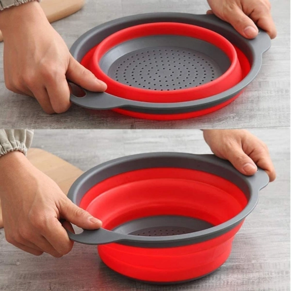 Flodable Silicon Food Strainer  - round & small (1pc)