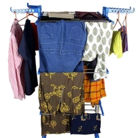 Double Pipes Supports Drying Stand(With Wheels)