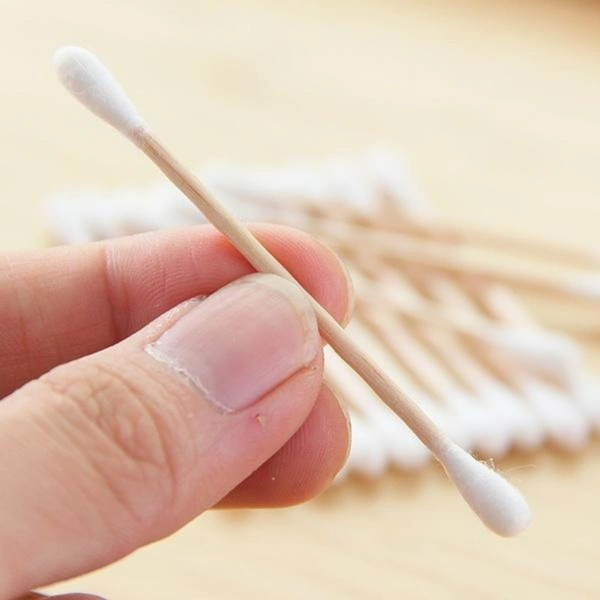 Cotton Swabs With Wooden Sticks Biodegradable Cotton Buds
