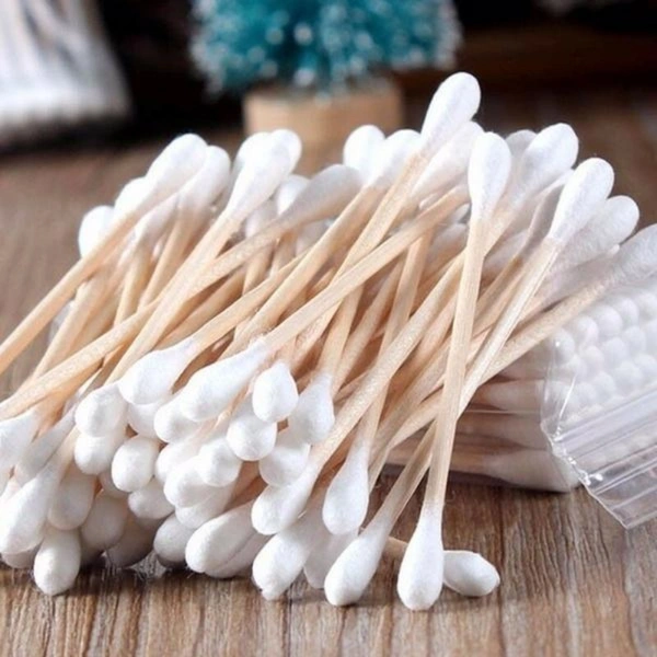 Cotton Swabs With Wooden Sticks Biodegradable Cotton Buds