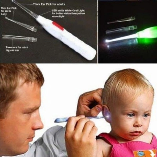 LED Flashlight Earpick with Tweezer