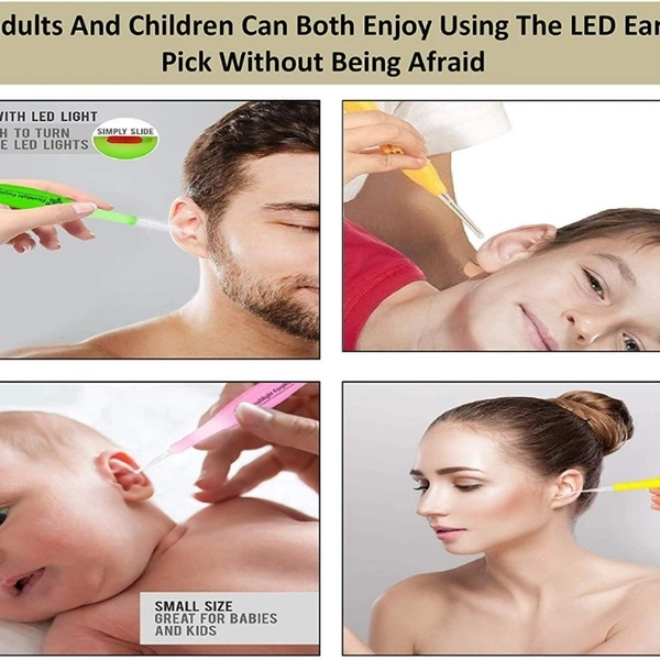 LED Flashlight Earpick with Tweezer