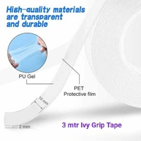 Double Sided Grip Tape ( 10mm width X 2mm thickness X 3meter length ) (No Box)