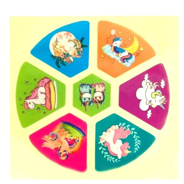 Round 6 in 1 Eraser Box with Sticker