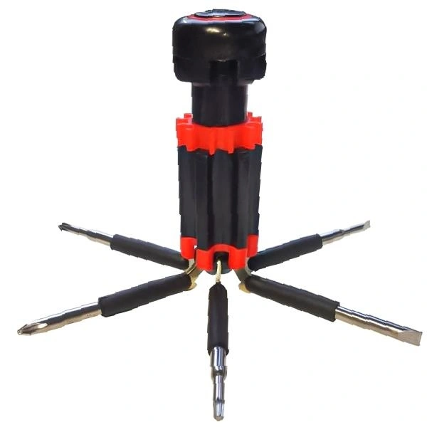 6 in 1 Multi-Function Screwdriver Kit with LED Portable Torch