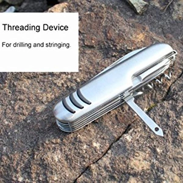 Multi functional Stainless Steel Folding Pocket Knife (11 in 1 screwdriver)