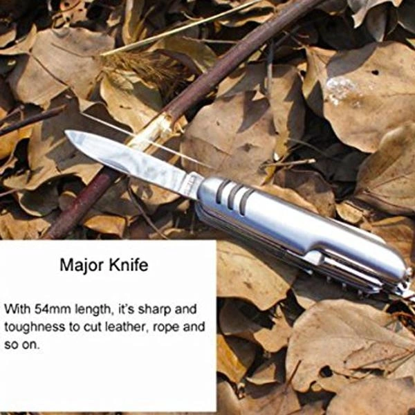 Multi functional Stainless Steel Folding Pocket Knife (11 in 1 screwdriver)