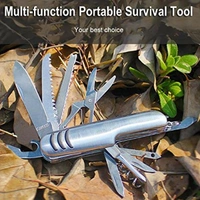 Multi functional Stainless Steel Folding Pocket Knife (11 in 1 screwdriver)