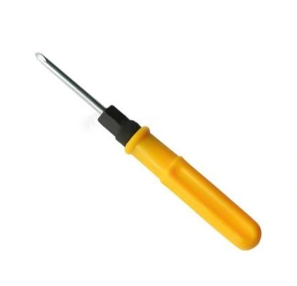 Mini Pocket Size 2 in 1 Slotted Cross Head Double Sided Flat Magnetic Screwdriver with PVC Plastic Coated Handle