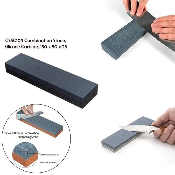 Silicone Carbide Combination Stone Knife Sharpener for Both Knives and Tools