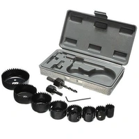 Wood Hole Saw Cutting Set (11 pcs, 19-64mm, Multicolour)