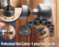 Wood Hole Saw Cutting Set (11 pcs, 19-64mm, Multicolour)