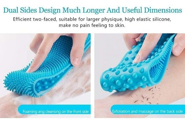 Silicone Body Back Scrubber Bath Brush Washer For Dead Skin Removal (With Box)