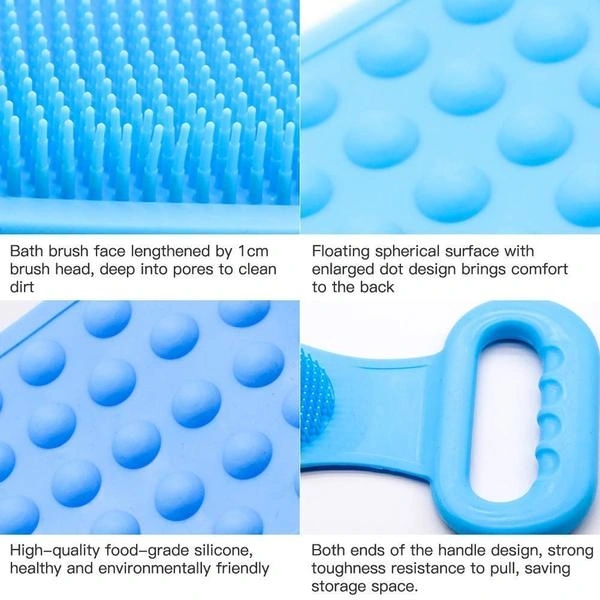 Silicone Body Back Scrubber Bath Brush Washer For Dead Skin Removal (With Box)