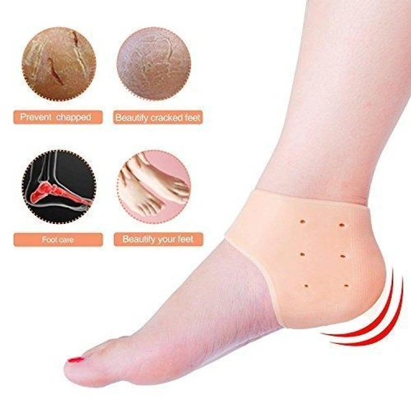 Anti Crack Silicon Gel Heel Moisturizing Socks for Foot Care Men Women (Loose Pack)