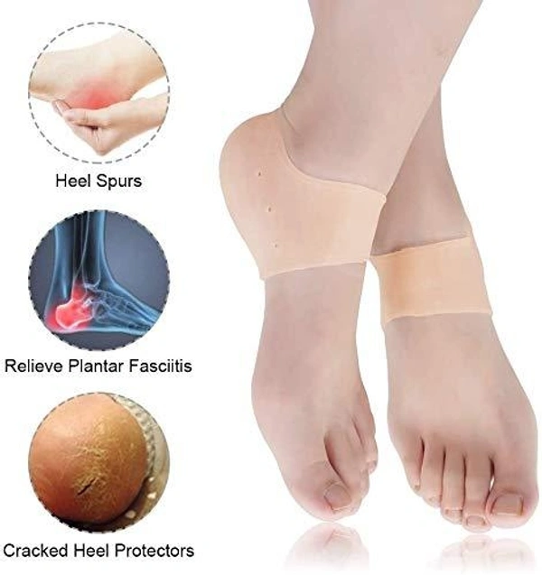 Anti Crack Silicon Gel Heel Moisturizing Socks for Foot Care Men Women (Loose Pack)