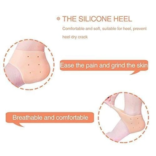 Anti Crack Silicon Gel Heel Moisturizing Socks for Foot Care Men Women (Loose Pack)