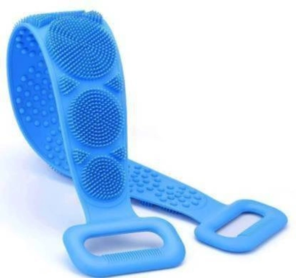 Silicone Body Back Scrubber Double Side Bathing Brush for Skin Deep Cleaning