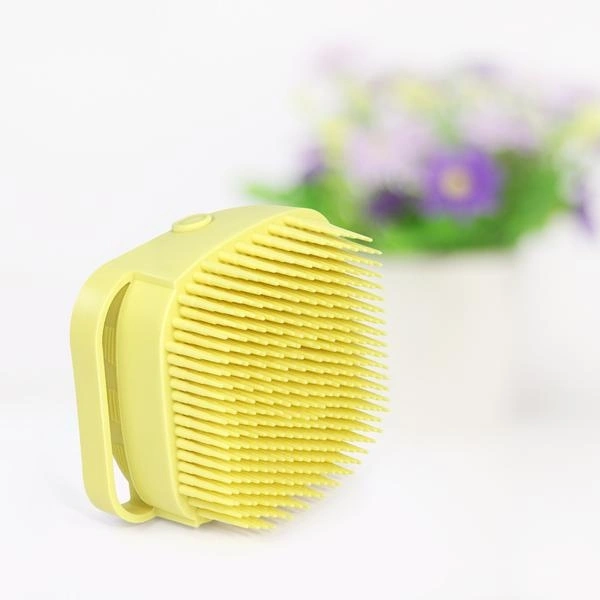 Silicone Massage Bath Body Brush Soft Bristle With Shampoo Dispenser (Without Box)