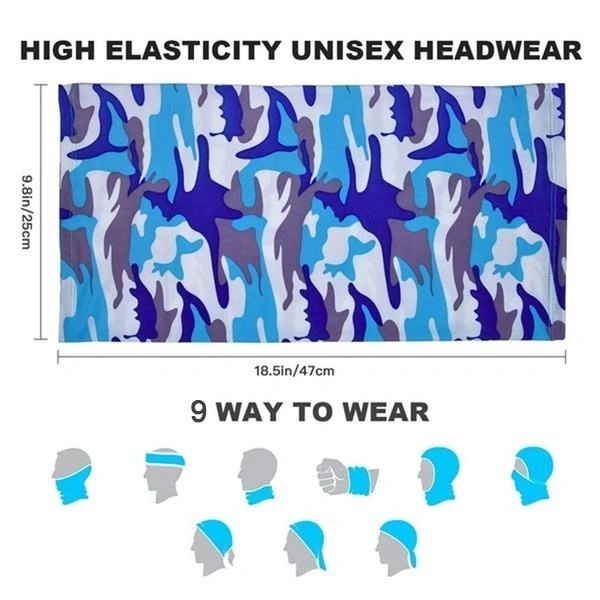 Multifunctional Unisex Neck Gaiter Headband for Dust & Sun Protection Headwear