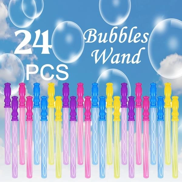 Bubble Stick with Windmill Fan Toy for Kids (Multicolors, Pack of 24)