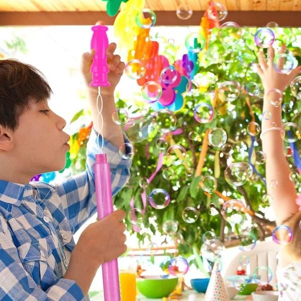 Bubble Stick with Windmill Fan Toy for Kids (Multicolors, Pack of 24)