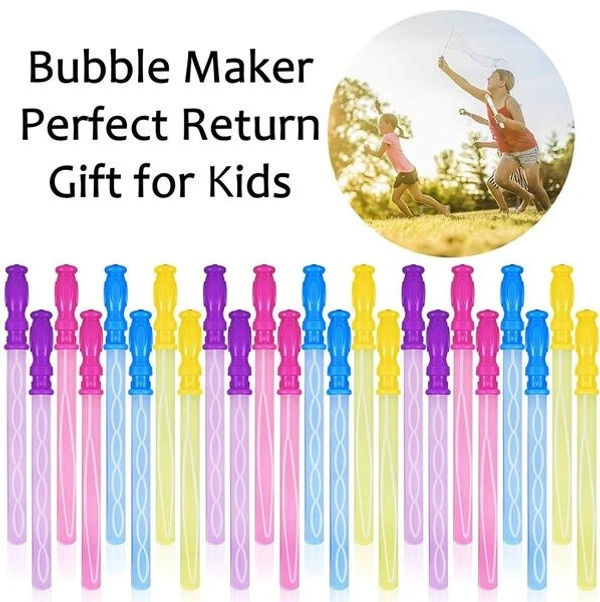 Bubble Stick with Windmill Fan Toy for Kids (Multicolors, Pack of 24)
