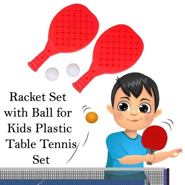 Racket Set with Ball for Kids Plastic Table Tennis Set for Kids