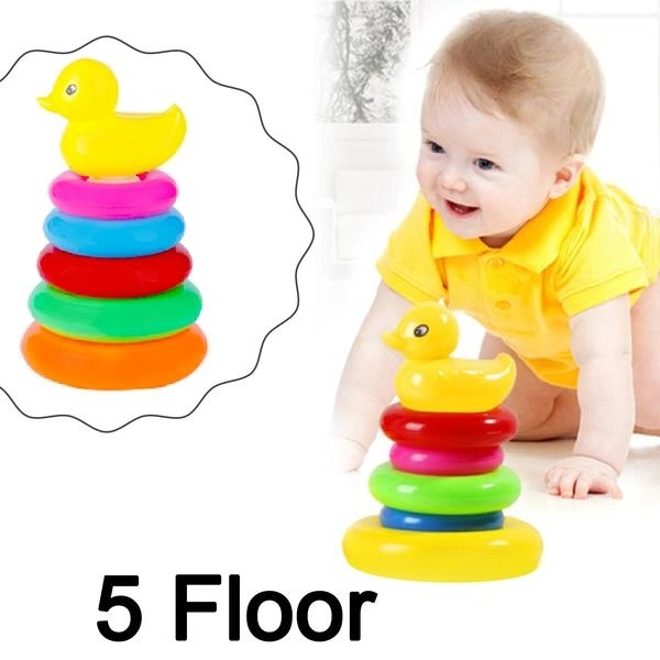 Plastic Baby Kids Teddy Stacking Ring Jumbo Stack Up Educational Toy