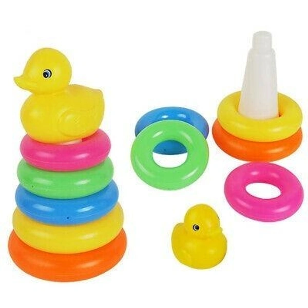 Plastic Baby Kids Teddy Stacking Ring Jumbo Stack Up Educational Toy