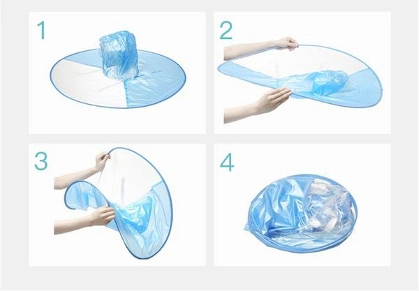 1436 Waterproof Hands Free Rain Head Wearing Umbrella Cap