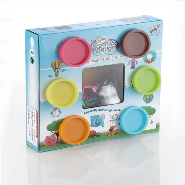 Non-Toxic Creative 50 Dough Clay Mould 5 Different Colors, (Pack of 6 Pcs)