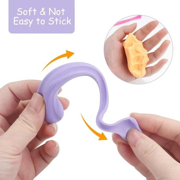 Non-Toxic Creative 50 Dough Clay Mould 5 Different Colors, (Pack of 6 Pcs)