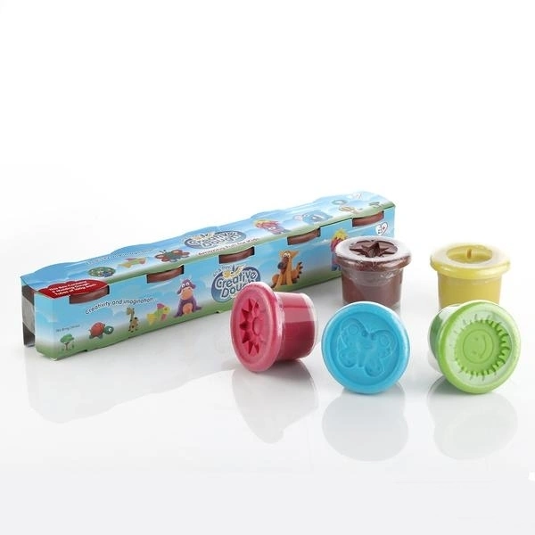 Non-Toxic Creative 100 Dough Clay 5 Different Colors, (Pack of 5 Pcs)