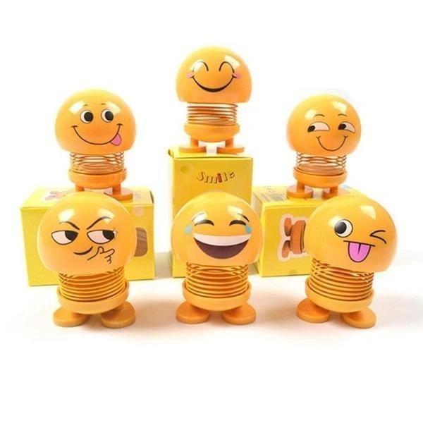 Emoticon Figure Smiling Face Spring Doll (3 Pc)