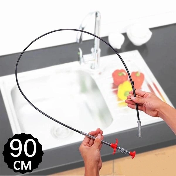 Metal Wire Brush Hand Kitchen Sink Cleaning Hook Sewer Dredging Device