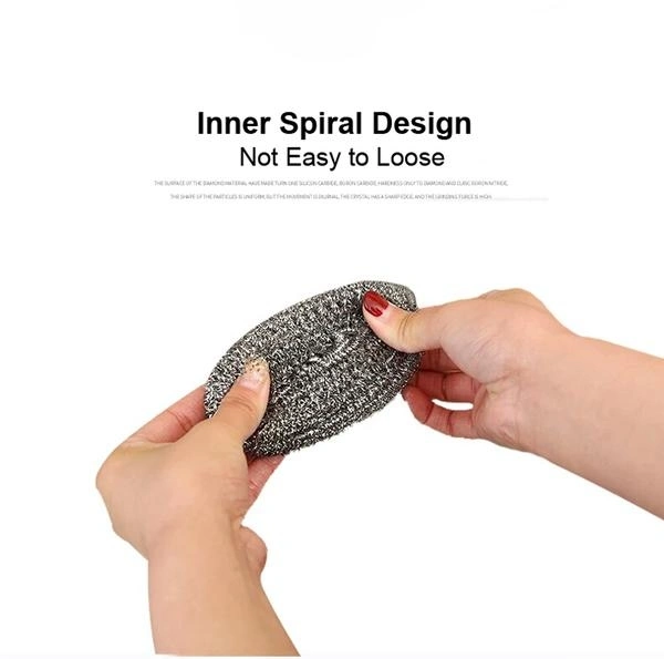 (Stock Out)Round Shape Stainless Steel Ball Scrubber (Pack of 12)