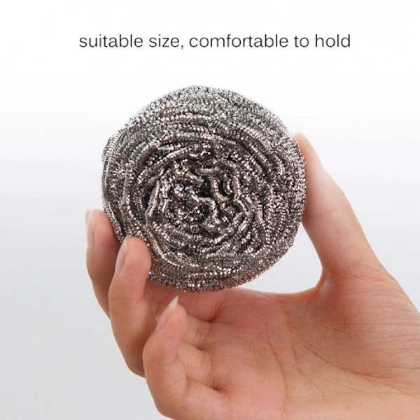 (Stock Out)Round Shape Stainless Steel Ball Scrubber (Pack of 12)